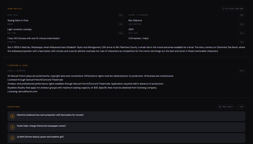 Production Info